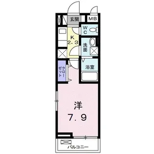 ゴールドプレイスA【2階】の間取り