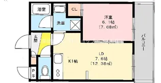 フウキパレス東山本【2階】の間取り