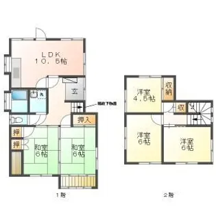 岐阜県本巣市政田【一戸建】の間取り