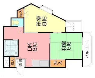 ジュネパレス平塚第03【3階】の間取り