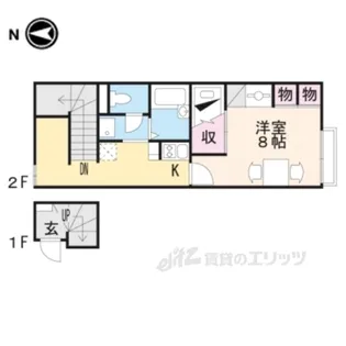レオパレススタジオM日野【2階】の間取り