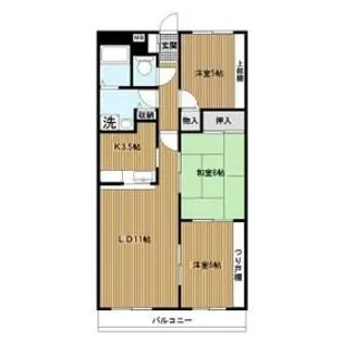 フォレストヒルズ磯子【6階】の間取り