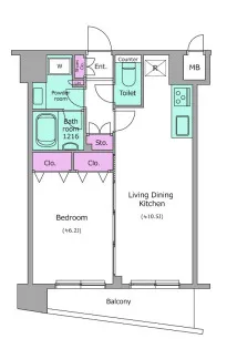 アーバネックス戸越銀座【10階】の間取り