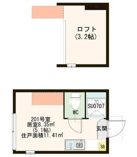 ハーモニーテラス八幡山【2階】の間取り