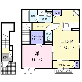 メゾンドポプリ【2階】の間取り