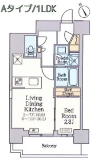 東京都江東区永代1【マンション】の間取り