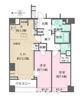 東京都港区高輪4【マンション】の間取り