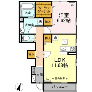 サモユ竜王 W【1階】の間取り