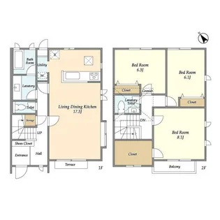 東京都世田谷区梅丘1【一戸建】の間取り