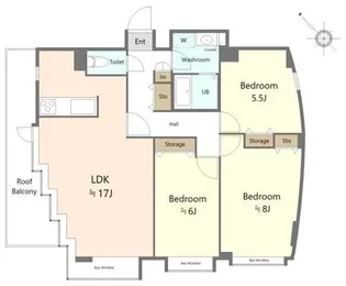 ラミアール門前仲町【7階】の間取り