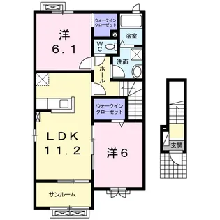 サンシャインアベニューII【2階】の間取り