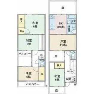 愛知県名古屋市守山区大谷町【一戸建】の間取り