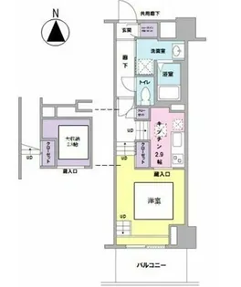 Kiinu Blanc ~キーヌ・ブラン~【4階】の間取り