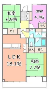 千葉県千葉市稲毛区轟町4【マンション】の間取り
