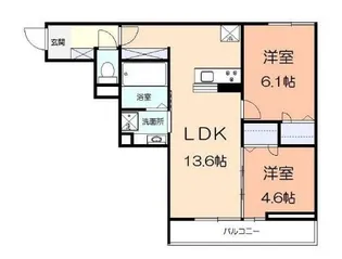 サンパティーク矢部【3階】の間取り