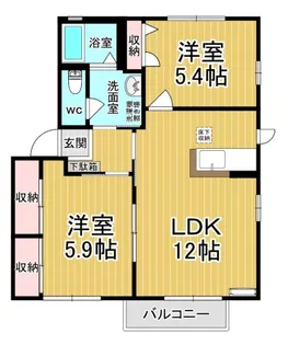 ラフォーレ・ハピネスB【1階】の間取り