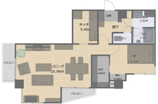 アズ三宿レジデンス【2階】の間取り