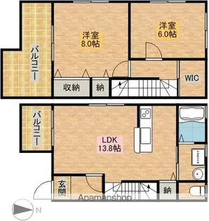 静岡県浜松市中央区萩丘4【一戸建】の間取り
