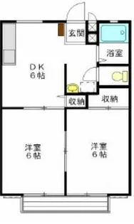 ジュネスアミA【2階】の間取り