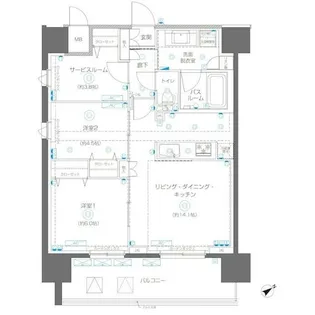 東京都荒川区南千住1【マンション】の間取り