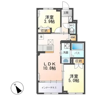 CRAISE A(クレイズ A)【1階】の間取り