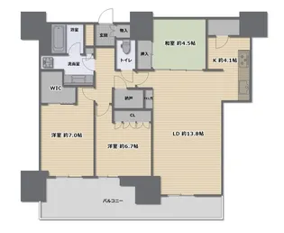 ルネッサなんばタワー【6階】の間取り