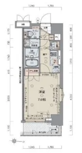 プレスタイル住吉【4階】の間取り