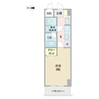 エクセラ・モン・ピエース【8階】の間取り