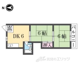 南生駒ハイツ【2階】の間取り
