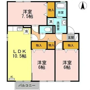 ルミエール【1階】の間取り