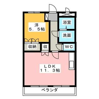 スウィート・ベル【1階】の間取り