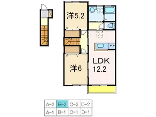 Cachette-カシェット-【2階】の間取り