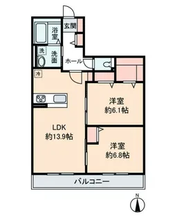 HEIM MAISON 庄内通駅東 A棟【2階】の間取り