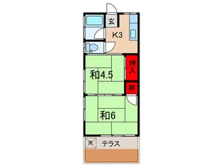 第一愛泉荘【1階】の間取り