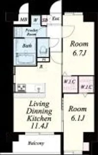 ネクステージ三萩野【3階】の間取り