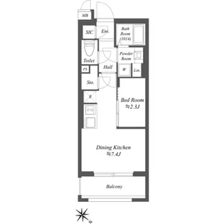 オープンブルーム溝の口【2階】の間取り