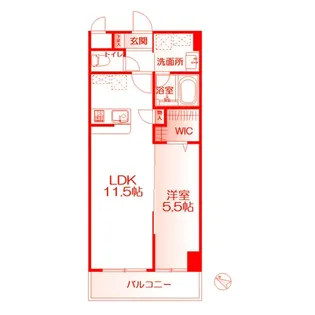 イーリス二俣川【5階】の間取り