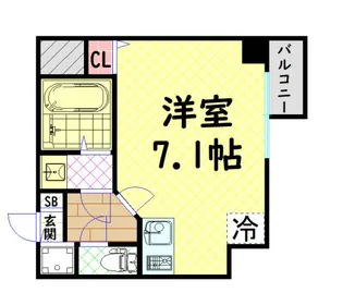 S-RESIDENCE難波Briller【7階】の間取り