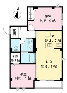 エルキュール東品川【1階】の間取り