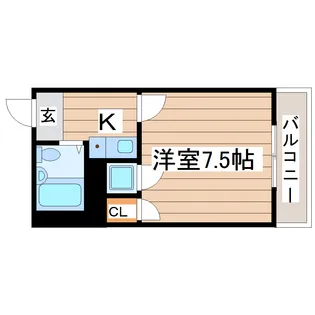 サンシティ荒町【2階】の間取り