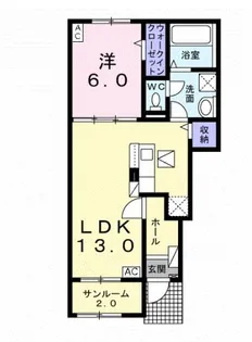 ヒカルサ岐阜岩田東【1階】の間取り