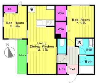 リカ・アイナ【3階】の間取り
