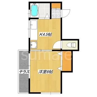 コーポ富田【1階】の間取り