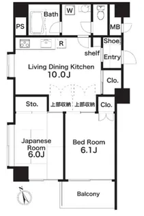 ライブ赤羽【7階】の間取り