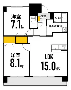 クレールコートタジマ【7階】の間取り