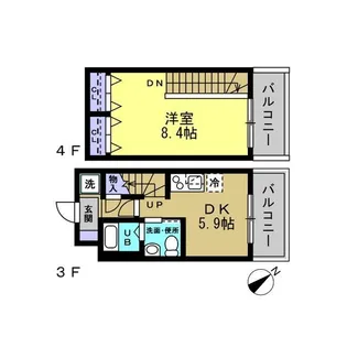 CANAHE FLATS【3階】の間取り