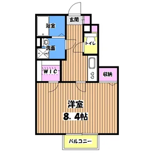 アムールクレール高尾【2階】の間取り