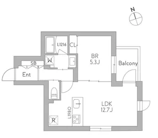 GRANDUO用賀7【2階】の間取り