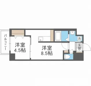 ムーンリバー大橋【4階】の間取り