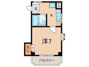 フロ-レス六甲【3階】の間取り
